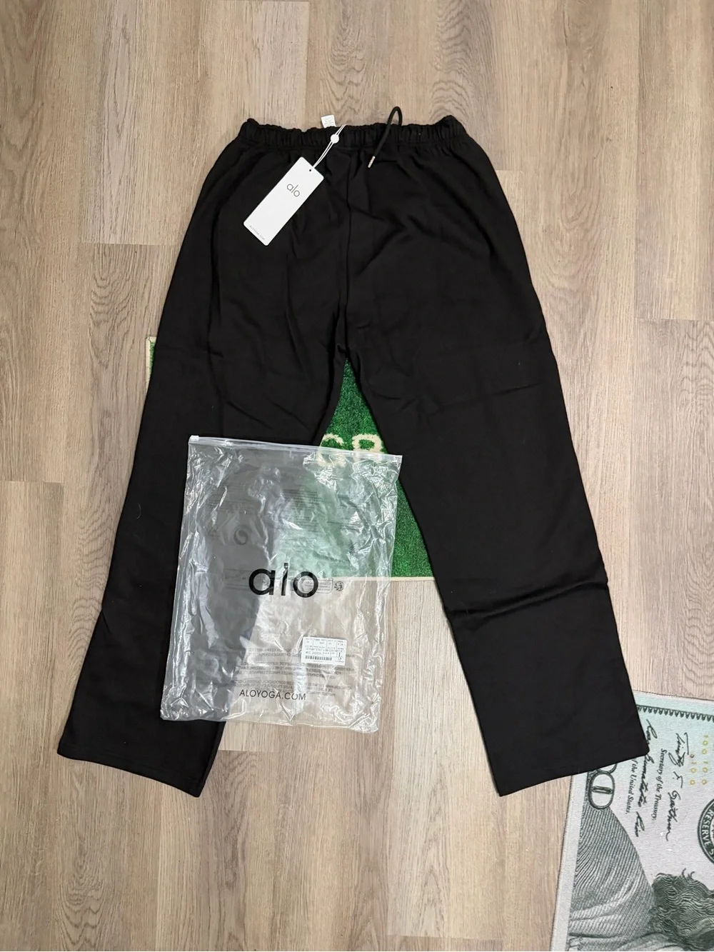 ALO Yoga Men’s Black Joggers with Subtle Logo